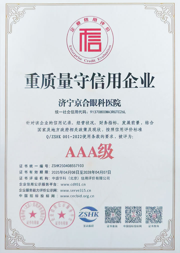 重质量守信用企业